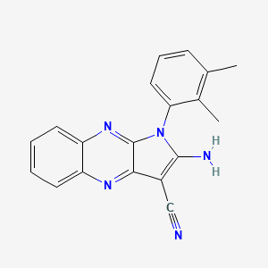 molecular formula C19H15N5 B7734092 2-AMINO-1-(2,3-DIMETHYLPHENYL)-1H-PYRROLO(2,3-B)QUINOXALINE-3-CARBONITRILE 