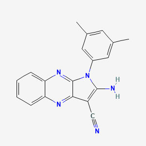 molecular formula C19H15N5 B7734095 2-amino-1-(3,5-dimethylphenyl)-1H-pyrrolo[2,3-b]quinoxaline-3-carbonitrile 