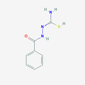 molecular formula C8H9N3OS B7734321 N'-benzamidocarbamimidothioic acid 
