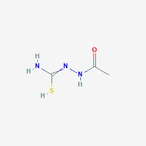 molecular formula C3H7N3OS B7734323 N'-acetamidocarbamimidothioic acid 