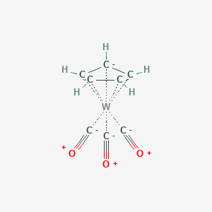 molecular formula C8H5O3W- B077344 Carbon monoxide;cyclopenta-1,3-diene;tungsten CAS No. 12128-26-6