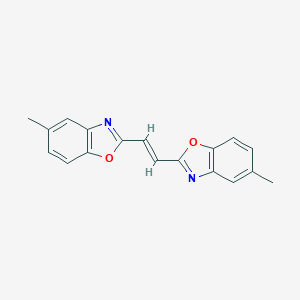 molecular formula C18H14N2O2 B077346 苯并恶唑，2,2'-(1,2-乙烯基)双[5-甲基- CAS No. 12224-12-3