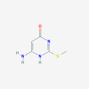 molecular formula C5H7N3OS B7734601 6-amino-2-methylsulfanyl-1H-pyrimidin-4-one 