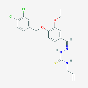 molecular formula C20H21Cl2N3O2S B7735175 1-[(Z)-[4-[(3,4-dichlorophenyl)methoxy]-3-ethoxyphenyl]methylideneamino]-3-prop-2-enylthiourea 