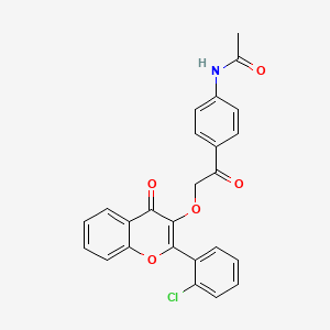 molecular formula C25H18ClNO5 B7735285 N-(4-(2-((2-(2-chlorophenyl)-4-oxo-4H-chromen-3-yl)oxy)acetyl)phenyl)acetamide 