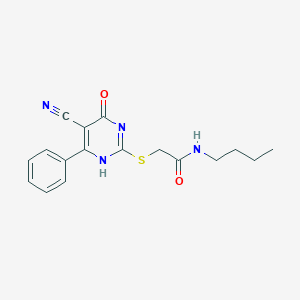 molecular formula C17H18N4O2S B7735727 N-butyl-2-[(5-cyano-4-oxo-6-phenyl-1H-pyrimidin-2-yl)sulfanyl]acetamide 