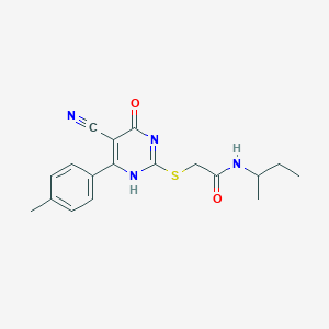 molecular formula C18H20N4O2S B7736072 N-butan-2-yl-2-[[5-cyano-6-(4-methylphenyl)-4-oxo-1H-pyrimidin-2-yl]sulfanyl]acetamide 