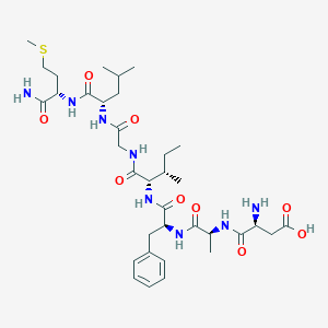molecular formula C35H56N8O9S B077363 Eledoisin C-terminal heptapeptide CAS No. 10465-12-0