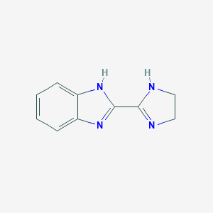 molecular formula C10H10N4 B077364 2-(4,5-Dihydro-1H-imidazol-2-yl)-1H-benzimidazole CAS No. 14483-90-0