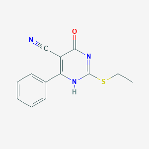molecular formula C13H11N3OS B7736504 2-ethylsulfanyl-4-oxo-6-phenyl-1H-pyrimidine-5-carbonitrile 