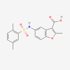 5-[(2,5-dimethylphenyl)sulfonylamino]-2-methyl-benzofuran-3-carboxylic Acid