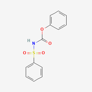 molecular formula C13H11NO4S B7737292 phenyl N-(benzenesulfonyl)carbamate 