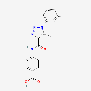 4-({[5-methyl-1-(3-methylphenyl)-1H-1,2,3-triazol-4-yl]carbonyl}amino)benzoic acid