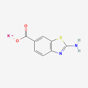 molecular formula C8H5KN2O2S B7737352 potassium;2-amino-1,3-benzothiazole-6-carboxylate 