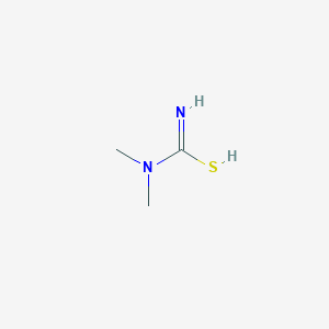 molecular formula C3H8N2S B7737354 N,N-dimethylcarbamimidothioic acid 