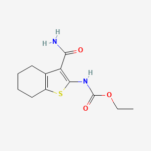molecular formula C12H16N2O3S B7737920 ethyl N-(3-carbamoyl-4,5,6,7-tetrahydro-1-benzothiophen-2-yl)carbamate CAS No. 27285-10-5