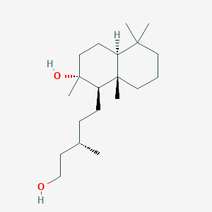 molecular formula C20H38O2 B077384 (1R,2R,4As,8aS)-1-[(3S)-5-hydroxy-3-methylpentyl]-2,5,5,8a-tetramethyl-3,4,4a,6,7,8-hexahydro-1H-naphthalen-2-ol CAS No. 10267-21-7