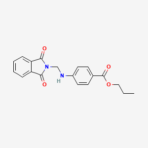 molecular formula C19H18N2O4 B7738851 PROPYL 4-{[(1,3-DIOXO-2,3-DIHYDRO-1H-ISOINDOL-2-YL)METHYL]AMINO}BENZOATE 