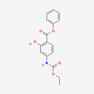 molecular formula C16H15NO5 B7738945 Phenyl 4-(ethoxycarbonylamino)-2-hydroxybenzoate 