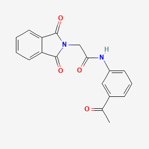 molecular formula C18H14N2O4 B7739373 N~1~-(3-ACETYLPHENYL)-2-(1,3-DIOXO-1,3-DIHYDRO-2H-ISOINDOL-2-YL)ACETAMIDE 