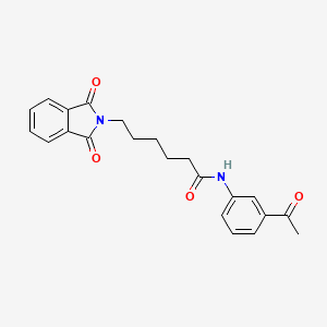molecular formula C22H22N2O4 B7739376 N-(3-acetylphenyl)-6-(1,3-dioxo-2,3-dihydro-1H-isoindol-2-yl)hexanamide 
