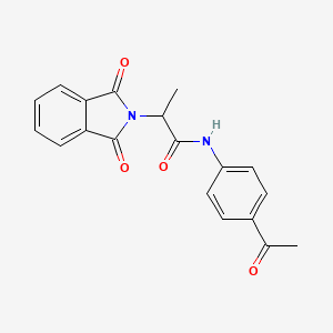 molecular formula C19H16N2O4 B7739433 N-(4-acetylphenyl)-2-(1,3-dioxo-2,3-dihydro-1H-isoindol-2-yl)propanamide 
