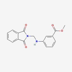 molecular formula C17H14N2O4 B7739447 METHYL 3-{[(1,3-DIOXO-2,3-DIHYDRO-1H-ISOINDOL-2-YL)METHYL]AMINO}BENZOATE 