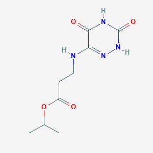 molecular formula C9H14N4O4 B7739595 PROPAN-2-YL 3-[(3,5-DIOXO-2,3,4,5-TETRAHYDRO-1,2,4-TRIAZIN-6-YL)AMINO]PROPANOATE 