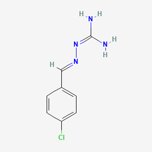 molecular formula C8H9ClN4 B7739620 N-[(E)-[(4-chlorophenyl)methylidene]amino]guanidine CAS No. 132685-68-8