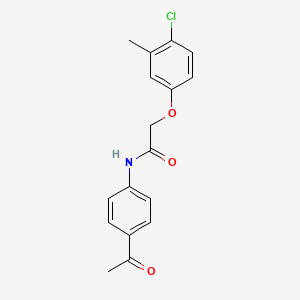 molecular formula C17H16ClNO3 B7739647 N-(4-acetylphenyl)-2-(4-chloro-3-methylphenoxy)acetamide 