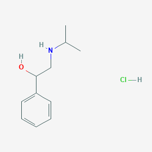 molecular formula C11H18ClNO B077397 alpha-(((1-Methylethyl)amino)methyl)benzenemethanol hydrochloride CAS No. 10568-00-0