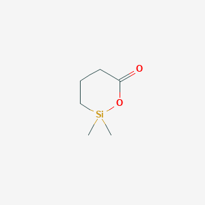 molecular formula C6H12O2Si B077398 2,2-Dimethyl-1,2-oxasilinan-6-one CAS No. 15129-96-1