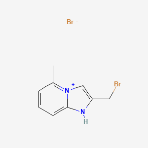 molecular formula C9H10Br2N2 B7739804 2-(bromomethyl)-5-methyl-1H-imidazo[1,2-a]pyridin-4-ium;bromide 