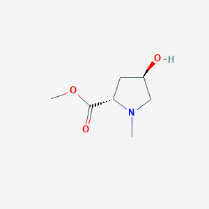 molecular formula C7H13NO3 B077399 (R)-1-甲基-4-羟基-L-脯氨酸甲酯 CAS No. 13135-69-8