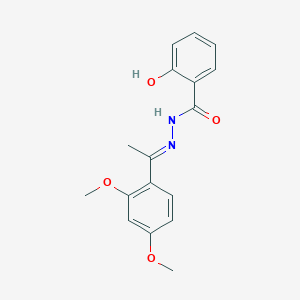molecular formula C17H18N2O4 B7739914 N'-[(1E)-1-(2,4-dimethoxyphenyl)ethylidene]-2-hydroxybenzohydrazide 