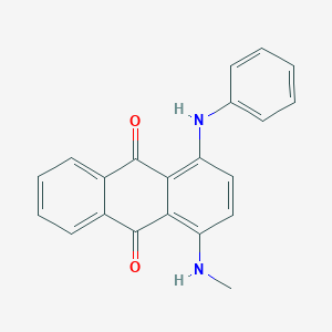molecular formula C21H16N2O2 B077401 9,10-Anthracenedione, 1-(methylamino)-4-(phenylamino)- CAS No. 12769-16-3