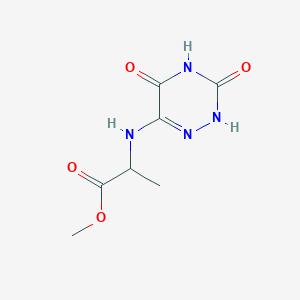 molecular formula C7H10N4O4 B7740331 Methyl (3,5-dihydroxy-1,2,4-triazin-6-yl)alaninate 
