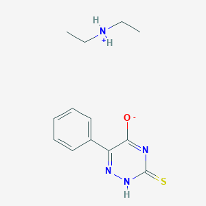 molecular formula C13H18N4OS B7740620 diethylazanium;6-phenyl-3-sulfanylidene-2H-1,2,4-triazin-5-olate 