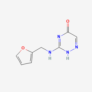 molecular formula C8H8N4O2 B7740792 3-(furan-2-ylmethylamino)-2H-1,2,4-triazin-5-one 