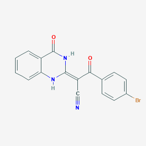 molecular formula C17H10BrN3O2 B7741683 (2Z)-3-(4-bromophenyl)-3-oxo-2-(4-oxo-1H-quinazolin-2-ylidene)propanenitrile 