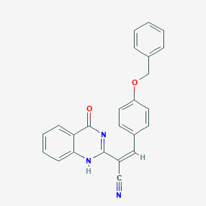 molecular formula C24H17N3O2 B7741789 (Z)-2-(4-oxo-1H-quinazolin-2-yl)-3-(4-phenylmethoxyphenyl)prop-2-enenitrile 