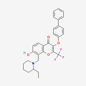 molecular formula C30H28F3NO4 B7742382 MFCD02358741 