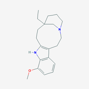 molecular formula C20H28N2O B077425 2H-3,7-Methanoazacycloundecino[5,4-b]indole, 7-ethyl-1,4,5,6,7,8,9,10-octahydro-11-methoxy-, (-)- CAS No. 14358-58-8