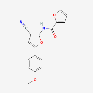 molecular formula C17H12N2O4 B7742894 N-(3-cyano-5-(4-methoxyphenyl)furan-2-yl)furan-2-carboxamide 