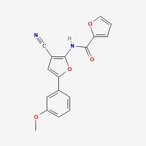 molecular formula C17H12N2O4 B7742900 N-[3-cyano-5-(3-methoxyphenyl)furan-2-yl]furan-2-carboxamide 