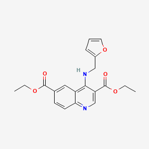 molecular formula C20H20N2O5 B7744114 diethyl 4-[(2-furylmethyl)amino]-3,6-quinolinedicarboxylate 