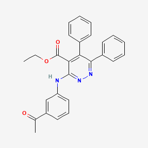 molecular formula C27H23N3O3 B7744227 Ethyl 3-[(3-acetylphenyl)amino]-5,6-diphenylpyridazine-4-carboxylate 