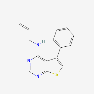 molecular formula C15H13N3S B7744308 5-phenyl-N-prop-2-enylthieno[2,3-d]pyrimidin-4-amine 