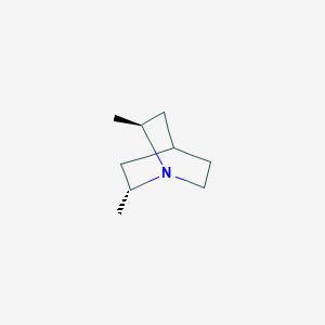 molecular formula C9H17N B077444 (2R,6S)-2,6-dimethyl-1-azabicyclo[2.2.2]octane CAS No. 13218-09-2