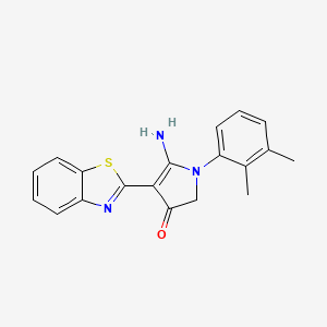 molecular formula C19H17N3OS B7744461 5-amino-4-(1,3-benzothiazol-2-yl)-1-(2,3-dimethylphenyl)-2H-pyrrol-3-one 
